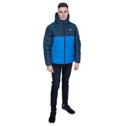 Kurtka Męska Oskar Ocieplana. Niebieskie kurtki męskie Trespass, m, bez wzorów, z materiału, z kapturem. Za 211.99 zł.