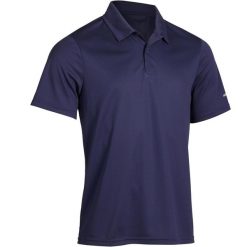 Koszulka polo do tenisa męska Artengo Essential. Niebieskie koszulki polo męskie ARTENGO, m, bez wzorów, z materiału, bez ramiączek. Za 34.99 zł.