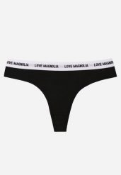 Czarne Majtki Stringi z Bawełną Ozdobione Napisami Amero. Czarne stringi damskie Renee, l, bez wzorów, z bawełny. Za 7.99 zł.