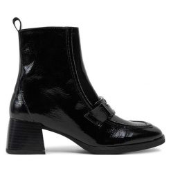 Botki Hispanitas. Czarne botki damskie Hispanitas, bez obcasa, na słupku, bez zapięcia. Za 839.99 zł.