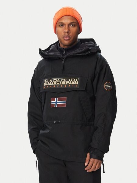Napapijri Kurtka narciarska Skidoo Next NP0A8B3G Czarny Loose Fit. Czarne kurtki męskie Napapijri, m, bez wzorów, z syntetyku, bez kaptura, narciarskie. Za 1,759.00 zł.