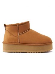 Mandel Botki "Noa" w kolorze jasnobrązowym rozmiar: 41. Brązowe botki damskie Mandel, z materiału, bez obcasa, bez zapięcia. Za 148.26 zł.