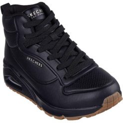 Buty sportowe damskie Skechers Uno Stand High. Czarne buty sportowe na co dzień damskie Skechers, bez wzorów, z materiału. Za 394.00 zł.