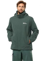 Jack Wolfskin Kurtka funkcyjna "Stormy Point" w kolorze zielonym rozmiar: L. Zielone kurtki outdoor męskie Jack Wolfskin, l, bez wzorów, bez kaptura. Za 350.56 zł.