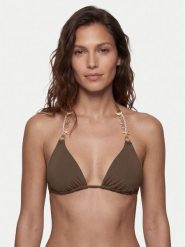 Guess Góra od bikini E6GJ00 KF412 Brązowy. Brązowe bikini damskie Guess, z aplikacjami. Za 349.99 zł.
