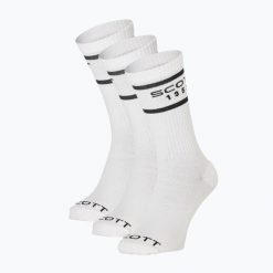 Skarpety SCOTT Retro Casual Crew 3. Białe skarpetki męskie Scott, bez wzorów, z bawełny. Za 62.99 zł.