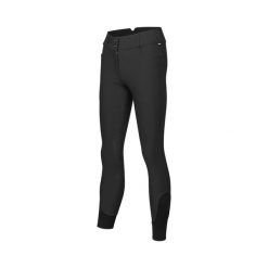 Damskie spodnie jeździeckie o pełnej przyczepności Kingsland Karla. Czarne spodnie materiałowe damskie KINGSLAND, bez wzorów, z materiału, eleganckie. Za 669.00 zł.