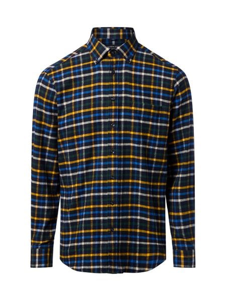 Andrew James koszula flanelowa Mężczyźni Regular Fit Bawełna niebieski|żółty, XL. Niebieskie koszule męskie Andrew James, m, bez wzorów, z bawełny, bez kołnierzyka, bez ramiączek. Za 139.95 zł.