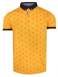 Koszulka POLO, Żółta w Kotwice, Krótki Rękaw, Męska, z Nadrukiem. Żółte koszulki polo męskie New Antracid, m, bez wzorów, z bawełny, bez ramiączek. Za 145.00 zł.