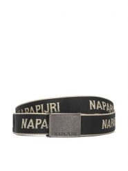 Napapijri Pasek Orion NP0A4HAN Czarny. Czarne paski męskie Napapijri, bez wzorów. Za 199.99 zł.
