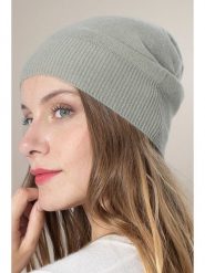 Perfect Cashmere Kaszmirowa czapka "Faith" w kolorze jasnoszarym rozmiar: onesize. Szare czapki zimowe damskie Perfect Cashmere, z kaszmiru. Za 121.99 zł.