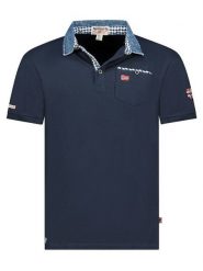 Geographical Norway Koszulka polo "Kerwin" w kolorze granatowym rozmiar: S. Niebieskie koszulki polo męskie Geographical Norway, s, bez wzorów, z bawełny, bez ramiączek. Za 70.24 zł.