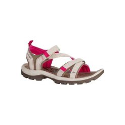 Sandały turystyczne Nature NH120 damskie. Brązowe sandały damskie QUECHUA, bez wzorów, z gumy, bez obcasa. Za 129.99 zł.
