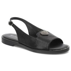 Czarne Sandały Vinceza Lekkie Eleganckie Obuwie Damskie. Czarne sandały damskie VINCEZA, bez wzorów, z materiału, bez obcasa, na płaskiej podeszwie. Za 119.00 zł.