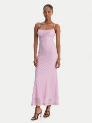 Bardot Sukienka letnia Adoni 57998DB1 Fioletowy Slim Fit. Fioletowe sukienki damskie BARDOT, na lato, bez wzorów, z bawełny, bez kołnierzyka, bez ramiączek. Za 529.99 zł.