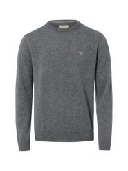 Gant sweter wełniany Mężczyźni Wełna szary, L. Szare swetry męskie Gant, l, bez wzorów, z wełny, bez kołnierzyka. Za 699.95 zł.
