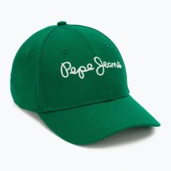 Czapka z daszkiem Pepe Jeans Mallon Cap. Zielone czapki męskie Pepe Jeans, bez wzorów, z jeansu. Za 119.99 zł.