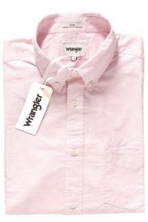 KOSZULA WRANGLER LS 1PKT BUTTON DOWN PEPPA PINK W58833NU6 112129605. Różowe koszule męskie Wrangler, l, bez wzorów, z materiału, bez kołnierzyka, bez ramiączek. W wyprzedaży za 44.99 zł.