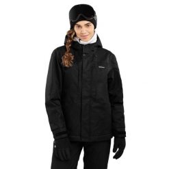 Kurtka snowboardowa damska W4-W Vostock. Czarne kurtki narciarskie i snowboardowe damskie SIROKO, m, bez wzorów, z materiału, bez kaptura, narciarskie. Za 593.00 zł.