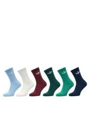 Adidas Skarpety długie Trefoil Cushion Crew Socks 6 Pairs JI9504 Kolorowy. Skarpetki damskie Adidas, bez wzorów, z bawełny. Za 99.99 zł.
