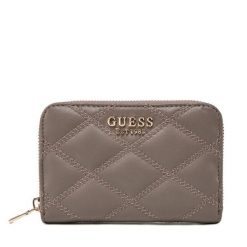 Portfel Guess. Brązowe portfele damskie Guess, z aplikacjami. Za 149.99 zł.