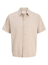 Jack & Jones Koszula "Riviera" w kolorze beżowym rozmiar: S. Brązowe koszule męskie Jack & Jones, s, bez wzorów, z bawełny, bez kołnierzyka, bez ramiączek. Za 124.95 zł.