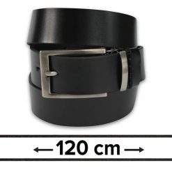 Pasek do Spodni, Czarny 120 cm, Skórzany, Elegancki, Męski, Możliwość Skrócenia -ZET. Czarne paski męskie Zet, bez wzorów, ze skóry, eleganckie. Za 89.00 zł.