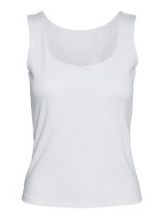 Vero Moda Top w kolorze białym rozmiar: L. Białe topy damskie Vero Moda, l, bez wzorów, bez kołnierzyka. Za 48.39 zł.