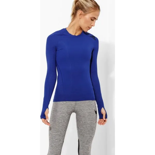 Adidas Koszulka Ls Ask Tec Top Ls , niebieski, rozmiar XS. Niebieskie t-shirty damskie Adidas, s, bez wzorów, z materiału, bez kołnierzyka. W wyprzedaży za 179.99 zł.