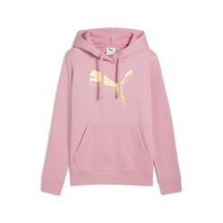 Bluza damska z kapturem Puma Ess Metallic Fl. Czerwone bluzy z kapturem damskie Puma, bez wzorów, prążkowane, z kapturem. Za 231.50 zł.