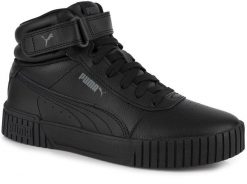 Buty sportowe damskie sneakersy wysokie czarne PUMA CARINA 2.0 MID. Czarne buty sportowe na co dzień damskie Puma, z aplikacjami, z gumy, trekkingowe. Za 199.00 zł.