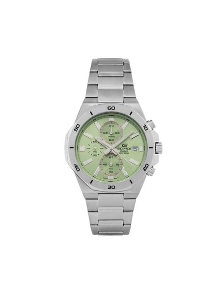 Casio Zegarek Edifice EFV-640D-3AVUEF Srebrny. Szare, analogowe zegarki męskie Casio, srebrne. Za 599.99 zł.