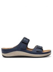 Inblu Klapki PF030100 Granatowy. Niebieskie klapki damskie Inblu, bez wzorów, z syntetyku, bez obcasa. Za 129.99 zł.