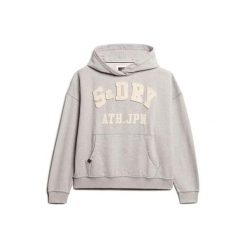 Bluza damska z kapturem Superdry Athletic Essentials. Szare bluzy z kapturem damskie Superdry., l, prążkowane. Za 369.10 zł.