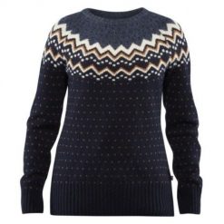 Sweter damski Fjallraven Ovik Knit Sweater - dark navy rozmiar: s. Niebieskie swetry klasyczne damskie no name, s, bez kołnierzyka. Za 738.99 zł.