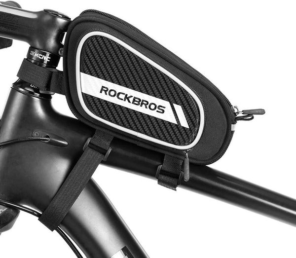 Torba rowerowa na ramę 1,8L. Czarne torebki klasyczne damskie ROCKBROS, bez wzorów, z materiału, bez dodatków. Za 94.00 zł.