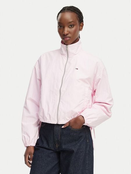 Tommy Jeans Kurtka przejściowa DW0DW22325 Różowy jasny Regular Fit. Czerwone kurtki damskie Tommy Jeans, s, bez wzorów, z jeansu, bez kaptura. Za 569.99 zł.