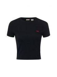 Levi's Koszulka Kobiety Bawełna czarny, S. Czarne t-shirty damskie Levi's, s, bez wzorów, z bawełny, bez kołnierzyka. Za 79.95 zł.