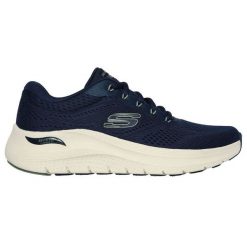 Buty Skechers Arch Fit 2.0 232700-NVY niebieskie. Niebieskie buty sportowe na co dzień męskie bez zapięcia. Za 585.80 zł.