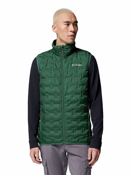 Columbia Kamizelka pikowana "Delta Ridge II" w kolorze zielonym rozmiar: XL. Zielone kamizelki męskie Columbia, xl. Za 319.95 zł.