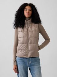 GAP Kamizelka pikowana w kolorze beżowym rozmiar: XL. Brązowe kamizelki damskie GAP, xl. Za 159.95 zł.
