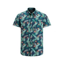 Jack&Jones Koszula męska Jorpaka Shirt SS Total Eclipse (rozmiar M). Koszule męskie Jack&Jones, m, bez wzorów, bez kołnierzyka, bez ramiączek. W wyprzedaży za 59.00 zł.