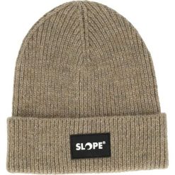 Czapka Slope Andie. Brązowe czapki męskie SLOPE, bez wzorów, z materiału, eleganckie. Za 178.50 zł.
