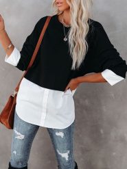 LA Angels Bluza w kolorze czarno-białym rozmiar: M. Białe bluzy bez kaptura damskie LA Angels, m. Za 219.08 zł.