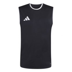 Koszulka męska adidas Entrada Sleeveless Jersey. Białe t-shirty sportowe męskie Adidas, m, z jersey, bez ramiączek, do piłki nożnej, climacool (adidas). Za 60.99 zł.