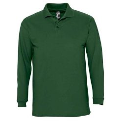 Koszulka Polo Z Długim Rękawem Dla Dorosłych Unisex Winter II. Zielone bluzki damskie SOL'S, s, bez wzorów, casualowe, bez kołnierzyka, bez ramiączek. Za 113.99 zł.