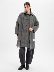 Weekend Max Mara płaszcz wełniany Kobiety Wełna szary, 36. Szare płaszcze damskie Weekend Max Mara, bez wzorów, z wełny. Za 3,049.95 zł.