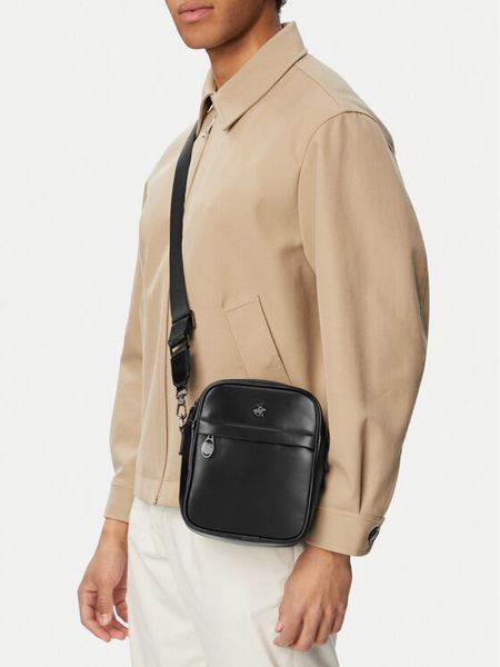 Beverly Hills Polo Club Saszetka CWBEO-BHPC-L-018-07. Czarny. Czarne saszetki męskie Beverly Hills Polo Club, ze skóry. Za 149.99 zł.