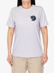 Koszulka bawełniana damska Fjallraven Fox Boxy Logo Tee. Fioletowe t-shirty damskie Fjällräven, l, bez wzorów, z bawełny, bez kołnierzyka. Za 197.99 zł.