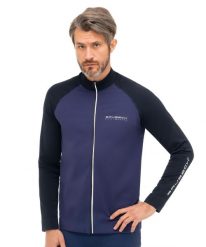 Bluza dresowa termoaktywna rozpinana męska Brubeck Athletic. Niebieskie bluzy bez kaptura męskie Brubeck, m, z dresówki. Za 239.99 zł.